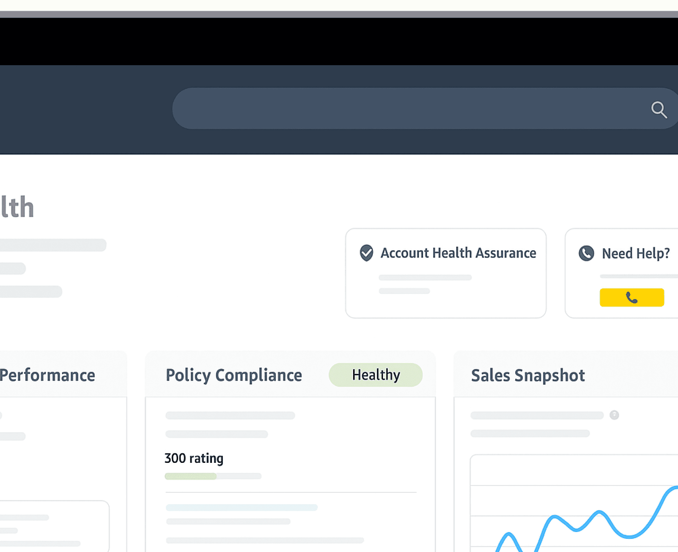 Account health dashboard